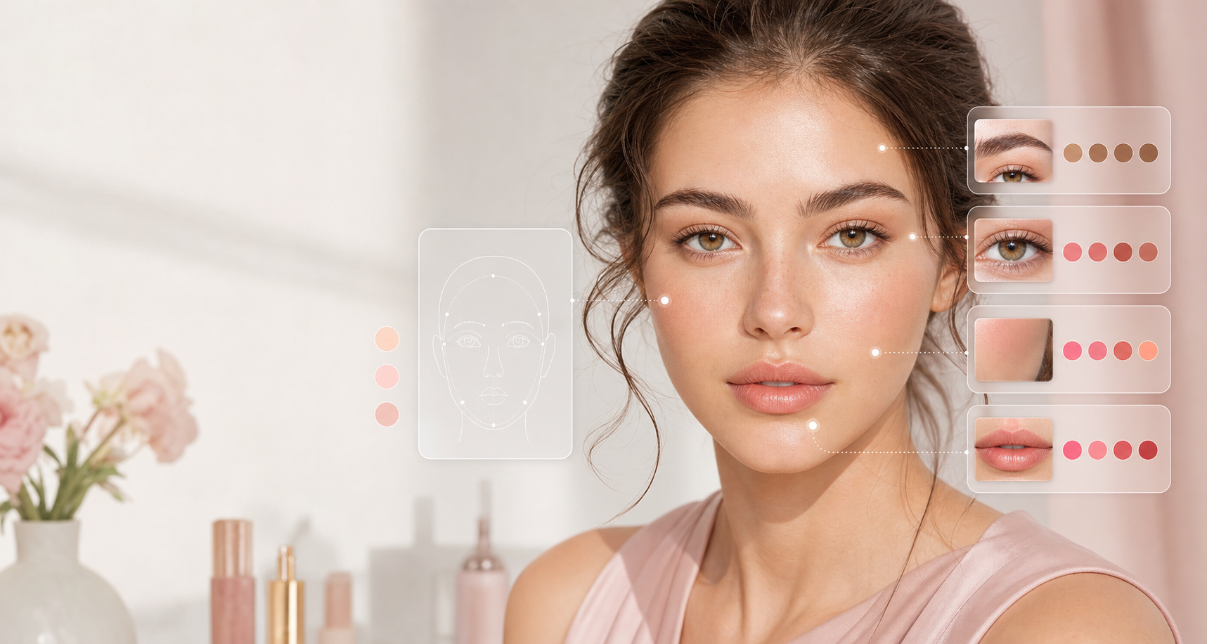 AI 妆容分析视觉图